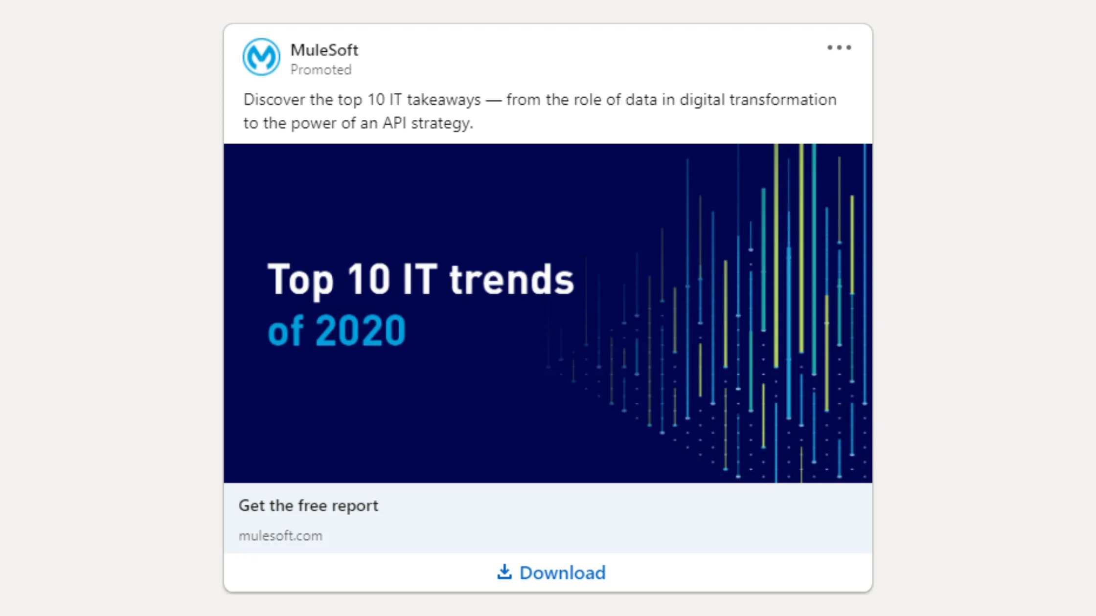 LinkedIn Anzeige Beispiel Mulesoft