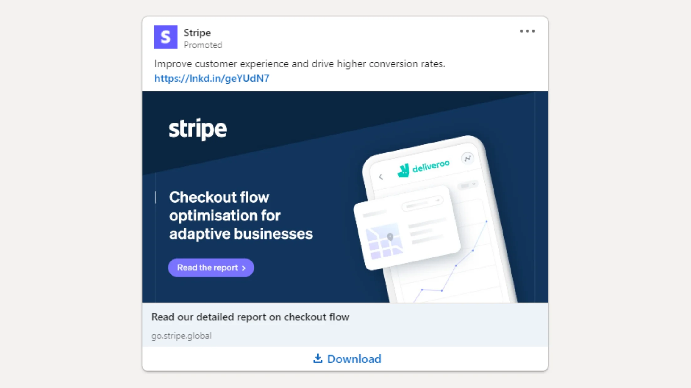 LinkedIn Anzeige Beispiel Stripe
